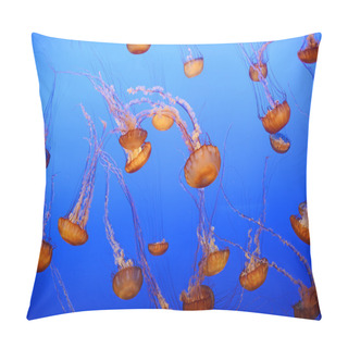 Personality  Orange Jellyfish Pillow Covers