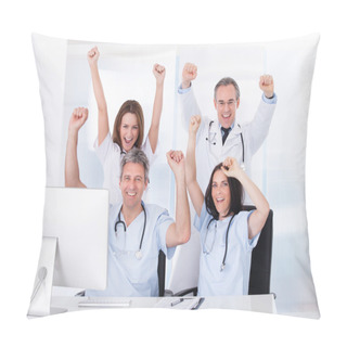 Personality  Group Of Happy Doctors Pillow Covers