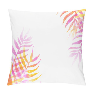 Personality  Tropical Abstract Background With Palm Leaves Pillow Covers