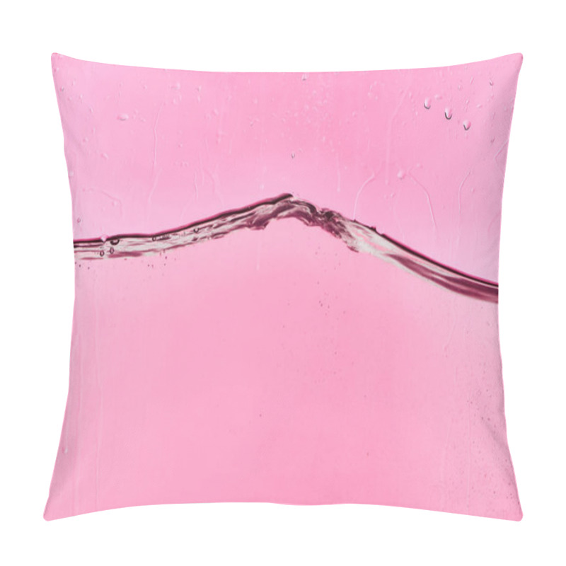 Personality  wavy clear fresh water on pink background with flowing drops pillow covers