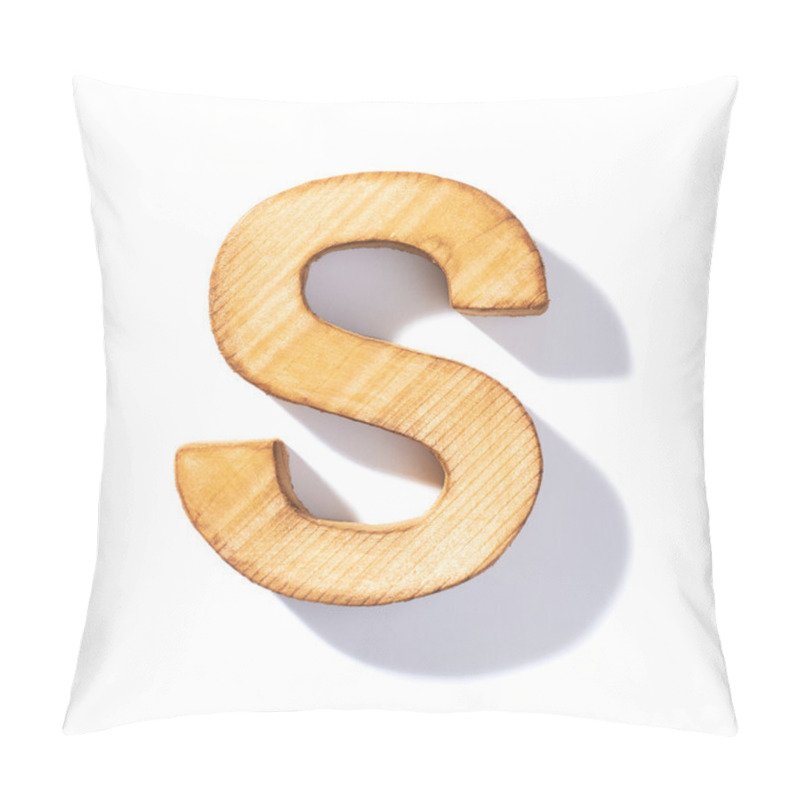 Personality  Brown Wooden Letter S Pillow Covers