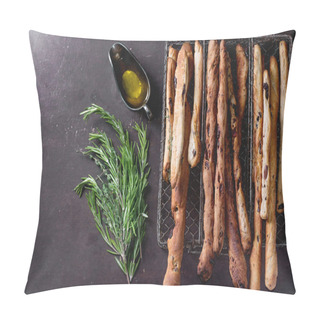 Personality  Grissini Bread And Olive Oil Pillow Covers