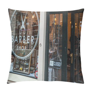Personality  Barber Shop In Amsterdam Pillow Covers