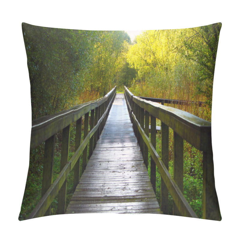 Personality  A wooden foot bridge pillow covers