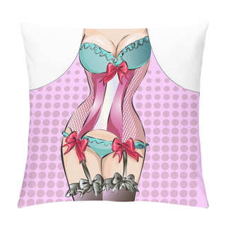 Personality  Funny Kitchen Apron With Pin-Up Sexy Bikini Girl Pillow Covers