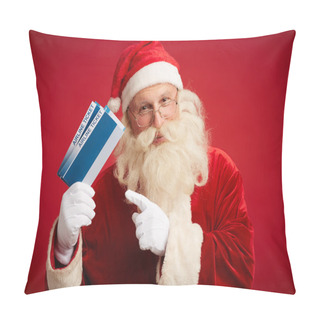 Personality  Santa With Airline Tickets Pillow Covers