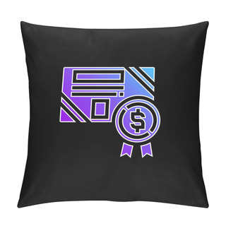 Personality  Bond Blue Gradient Vector Icon Pillow Covers