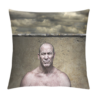 Personality  Tough Guy Against A Wall Pillow Covers