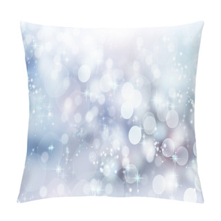 Personality  Abstract Winter Background. Christmas Abstract Bokeh Pillow Covers