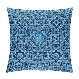 Personality  Blue Christmas Pattern Pillow Covers