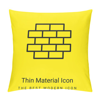 Personality  Brickwall Minimal Bright Yellow Material Icon Pillow Covers