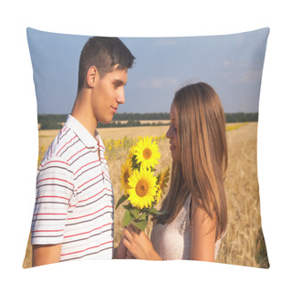 Personality  Date In A Wheat Field Pillow Covers