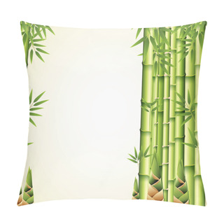 Personality  Background Design With Bamboo Stems Pillow Covers