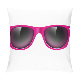 Personality  Sunglasses Isolated. Vector Illustration Background Pillow Covers