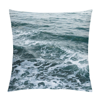Personality  High Angle View Of Sea Water With Foam In Turkey  Pillow Covers