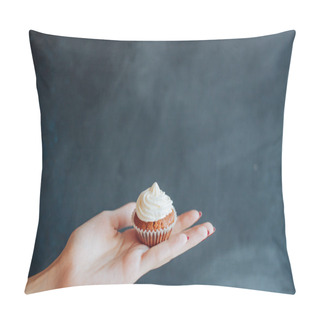 Personality  Birthday Cupcake With A Sparkler Pillow Covers