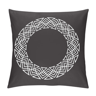 Personality  Decorative Line Art Frames For Design Template. Elegant Element For Design In Eastern Style, Place For Text. Black Outline Pillow Covers