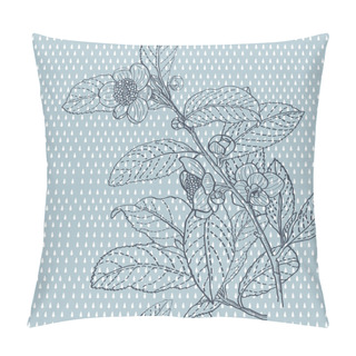 Personality  Vintage Pattern With Floral Motifs Pillow Covers