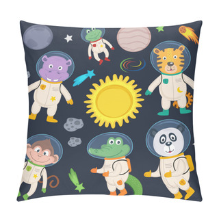 Personality  Set Of Animals In Space Part 2 Pillow Covers