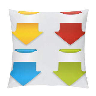 Personality  Vector Set Of Colored Arrows. Pillow Covers