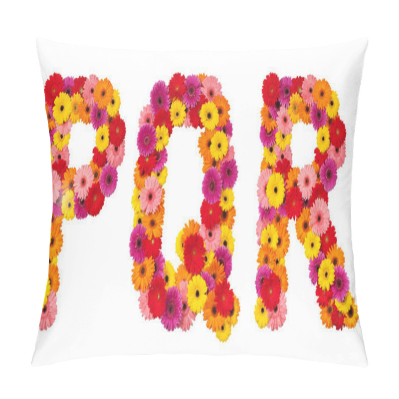 Personality  Letter P Q R - Flower Alphabet Isolated On White Pillow Covers