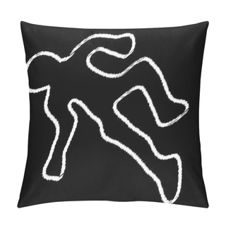 Personality  Crime Scene Chalk Outline Pillow Covers