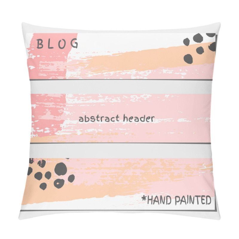 Personality  Abstract Brush Strokes Website Headers Collection pillow covers