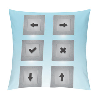 Personality  Vector Web Buttons With Navigations Icon Pillow Covers