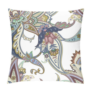 Personality  Fantasy Flowers Seamless Paisley Pattern. Floral Ornament, For F Pillow Covers