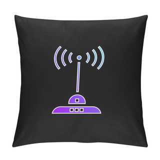 Personality  Antenna Blue Gradient Vector Icon Pillow Covers