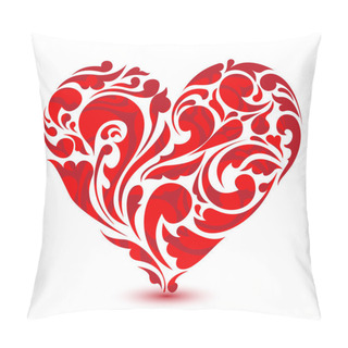 Personality  Abstract Floral Heart. Love Concept Pillow Covers