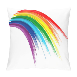 Personality  Rainbow Color Brush Paint Draw Background Pillow Covers