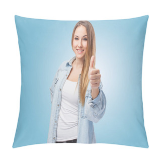 Personality  Woman Doing Okay Sign Pillow Covers