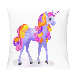 Personality  Unicorn Pony Isolated Cartoon Magic Pillow Covers