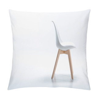 Personality  Chair With White Top And Wooden Legs Pillow Covers