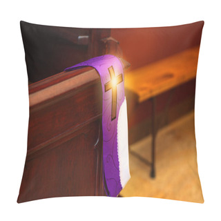 Personality  Sacred Stole In The Church At The Confessional Pillow Covers