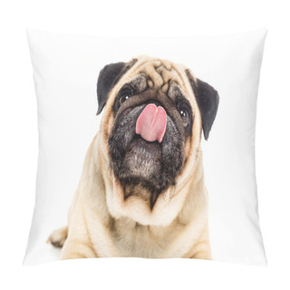 Personality  Pug Dog Licking Nose Pillow Covers