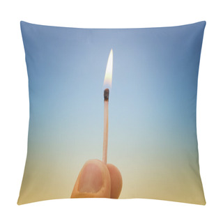Personality  Hand With A Match Pillow Covers