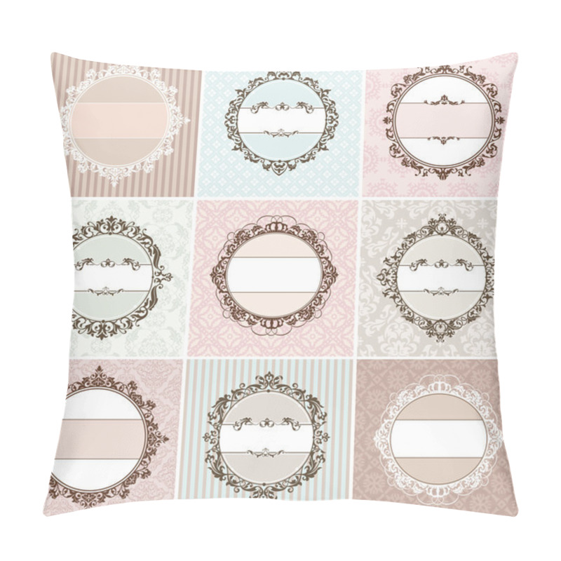 Personality  Set Of Vintage Floral Frame Pillow Covers