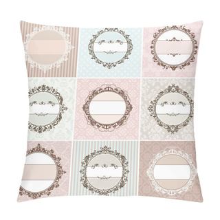 Personality  Set Of Vintage Floral Frame Pillow Covers