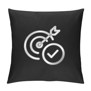 Personality  Aim Silver Plated Metallic Icon Pillow Covers