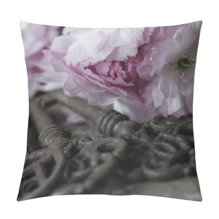 Personality  Flowers Near Old Keys Pillow Covers