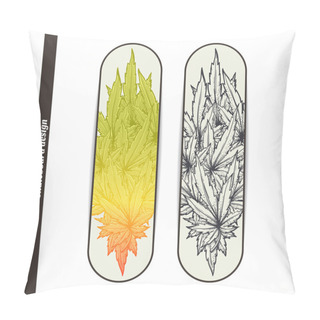 Personality  Skateboard Design Two Pillow Covers