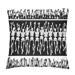 Personality  Skeleton Crowd Pillow Covers