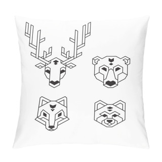 Personality  Bear Head Pillow Covers