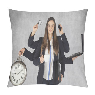 Personality  Multi-purpose Business Woman With A Large Number Of Hands Pillow Covers