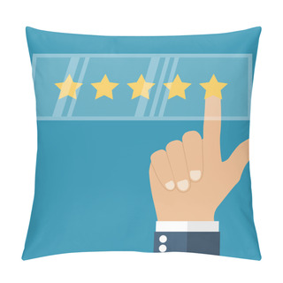 Personality  Rating Vector. Feedback Concept. Pillow Covers