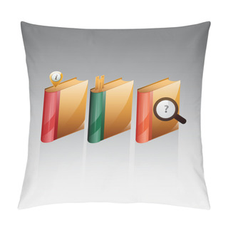 Personality  Book Icons Set, Vector Illustration  Pillow Covers