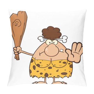 Personality  Angry Brunette Cave Woman Pillow Covers