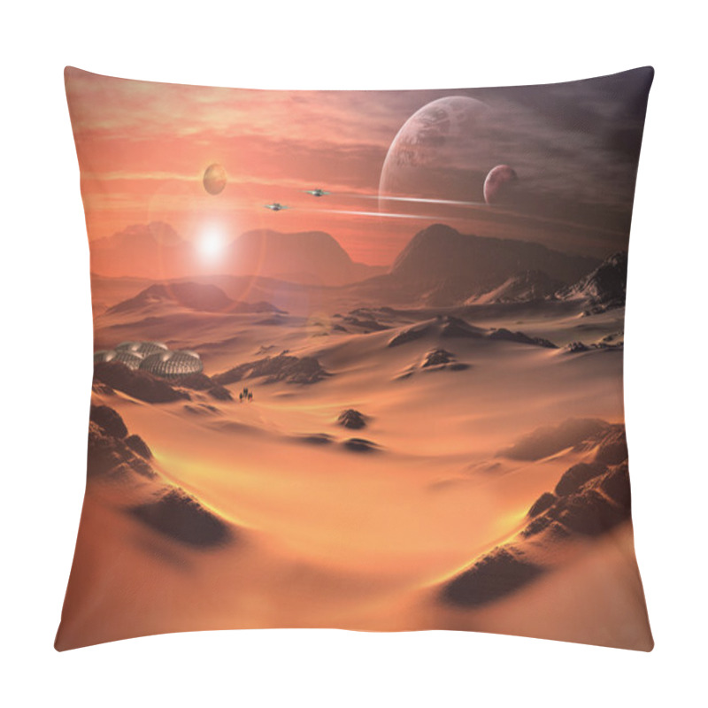 Personality  Alien Planet - 3D Rendered Computer Artwork Pillow Covers